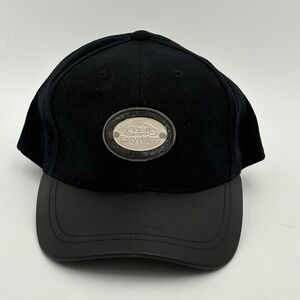 Easyriders Hat American Needle Black Leather Bill Metal Logo Motorcycle‎ Cap